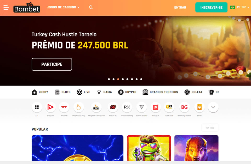 Os métodos de pagamento do bet365.comhttps brazino777.comptbrasileirao. são flexíveis e muito seguros. As principais opções disponíveis são criptomoedas. Os depósitos podem ser feitos usando Bitcoin, Tether, Tron, Litecoin, Ethereum e Dogecoin. Também existe a opção de pagar usando Binance Pay ou Astropay. No geral, não há nada de insatisfatório nesses métodos.